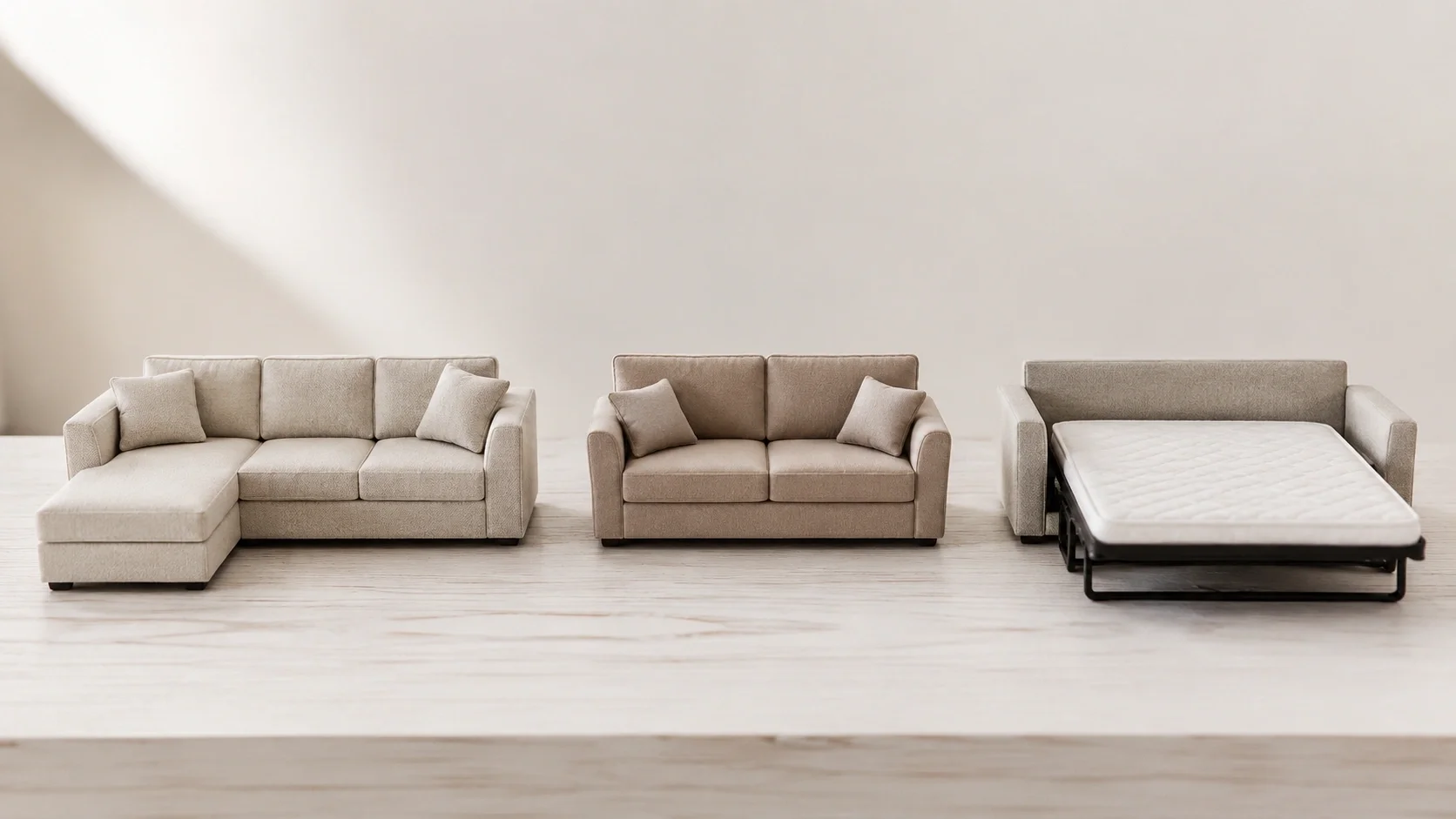 Overview of different sofa types including sectional, loveseat, and sleeper
